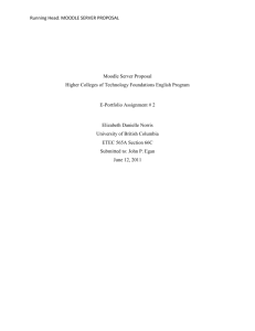 Running Head: MOODLE SERVER PROPOSAL MOODLE SERVER