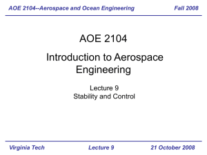 AOE 2104 2009 Stability and Control Lecture - Scholar