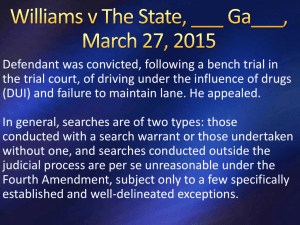 Williams vs. The State of Georgia