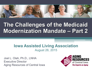 The Challenges of the Medicaid Modernization Mandate * Part 2