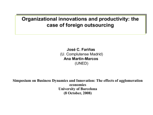 Foreign outsourcing and productivity: evidence at the firm