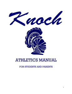 Knoch Athletics Manual for Students & Parents