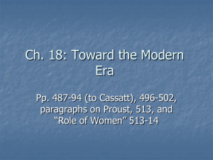 Ch. 18: Toward the Modern Era