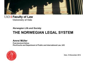 The Norwegian Legal System