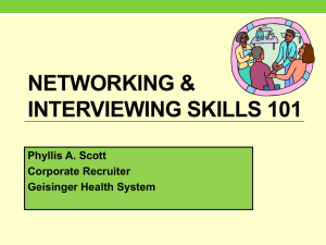 Networking & interviewing skills 101