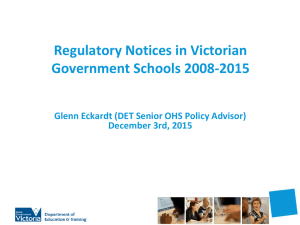 Regulatory Notices in Schools – LabCon 2015