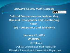 Cultural Competency for Lesbian, Gay, Bisexual, Transgender and