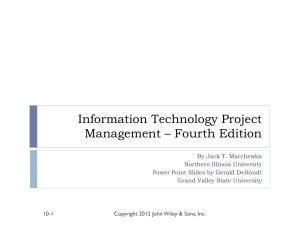 Information Technology Project Management – Fourth Edition