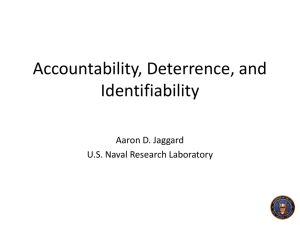 Towards a Formal Model of Accountability