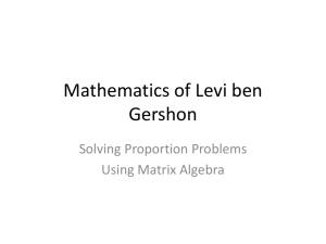 Mathematics of Levi ben Gershon