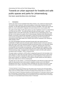 Towards an urban approach for liveable and safe public spaces and