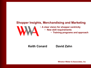 Shopper Insights, Merchandising and Marketing