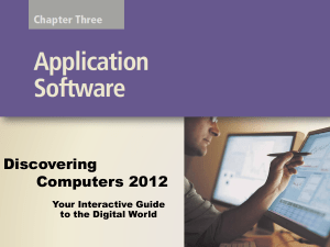 Chapter 3: (Application Software)