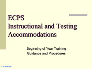 ECPS Beginning of Year Training Document