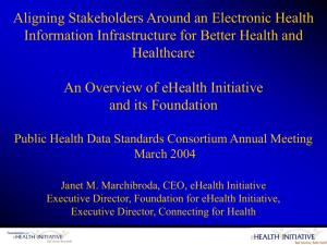 Business Meeting - Public Health Data Standards Consortium PHDSC
