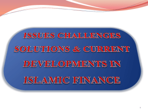 Issues Challenges On Islamic Finance