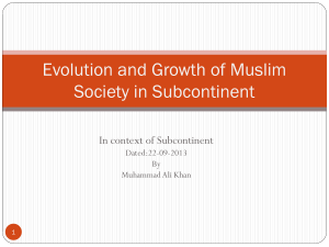 Growth of Muslim Society