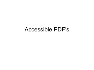 Accessible PDF's