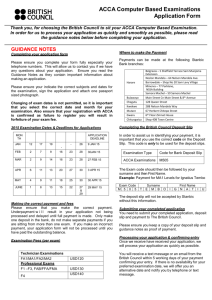 application form – acca computer based examinations