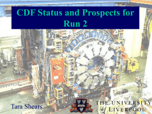 CDF Prospects in Run II - PPD - STFC Particle Physics Department