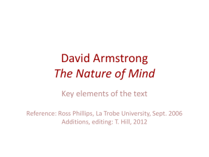 David Armstrong The Nature of Mind
