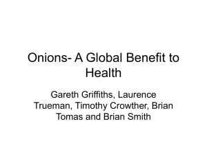 Onions- A Global Benefit to Health