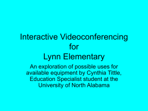 Interactive Videoconferencing for Lynn Elementary