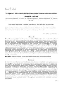 Phosphorus fractions in Valle del Cauca soils under different coffee
