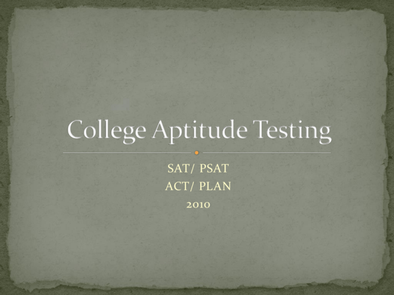 Over The Past 80 Years College Aptitude Tests Have