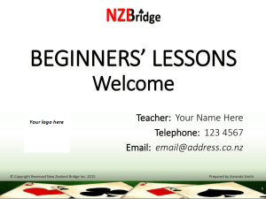 Lesson 9 - New Zealand Bridge