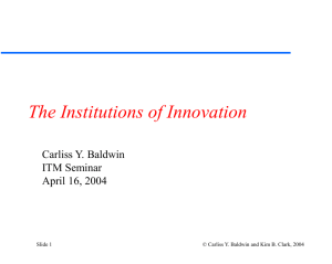 The Institutions of Innovation