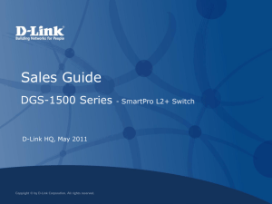 DGS-1500 Series_Sales Guide - D-Link