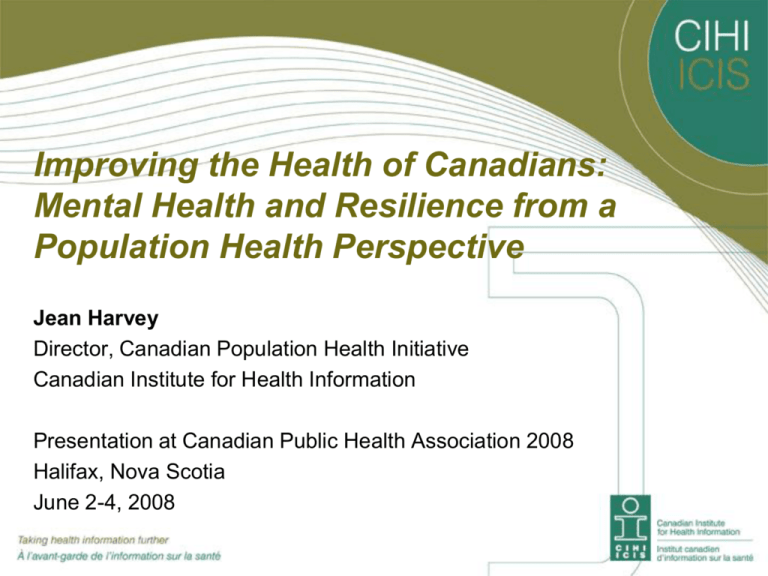 Presentation Canadian Public Health Association