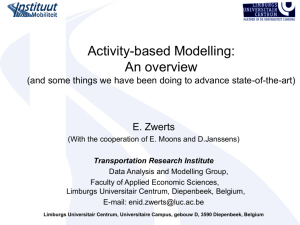 Activity-based Modelling: An overview (and some things we have