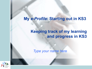 My e-Profile – Starting out in KS3 835kb