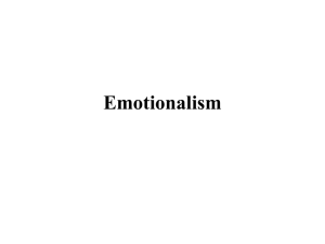 Emotionalism Outline