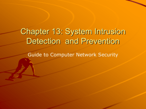 System Intrusion Detection and Prevention