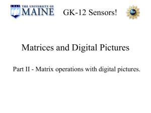 Matrices and Digital Pictures: Part II