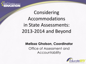 Accommodations - West Virginia Department of Education