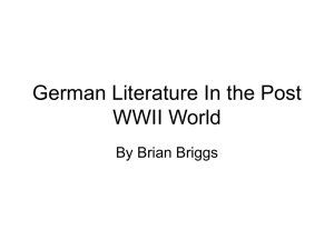 German Literature In the Post WWII World