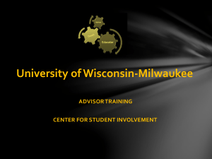 Advisor Self Training - University of Wisconsin–Milwaukee