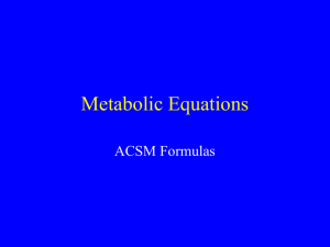 Metabolic Equations