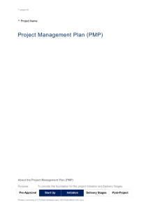 ITS Project Services PMP Template (DOCX