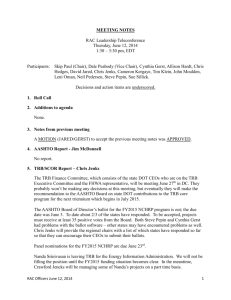 RAC Officers Meeting Notes: June 12, 2014