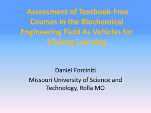 Assessment of Textbook-Free Courses in the Biochemical