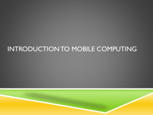 Introduction To Mobile Computing