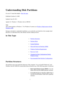 Understanding Disk Partitions