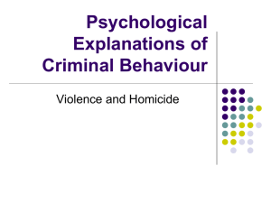 2330 Psychology of Violence 2015