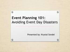 Krystal Sondel – Event Planning 101