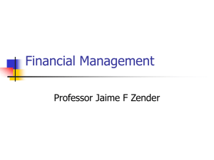 Financial Management - University of Colorado Boulder